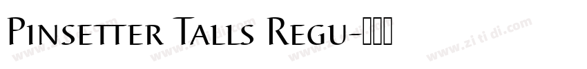 Pinsetter Talls Regu字体转换